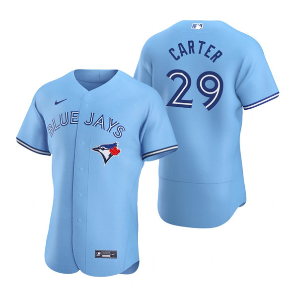 Men's Toronto Blue Jays Retired Player #29 Joe Carter Nike Powder Blue Alternate Flex Base Jersey